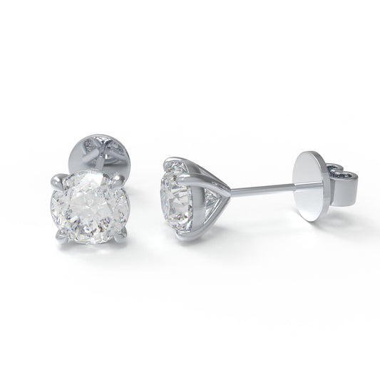 925 Sterling Silver Moissanite Earrings 0.5ct/1ct Handmade Gift for Her Birthday Christmas Anniversary