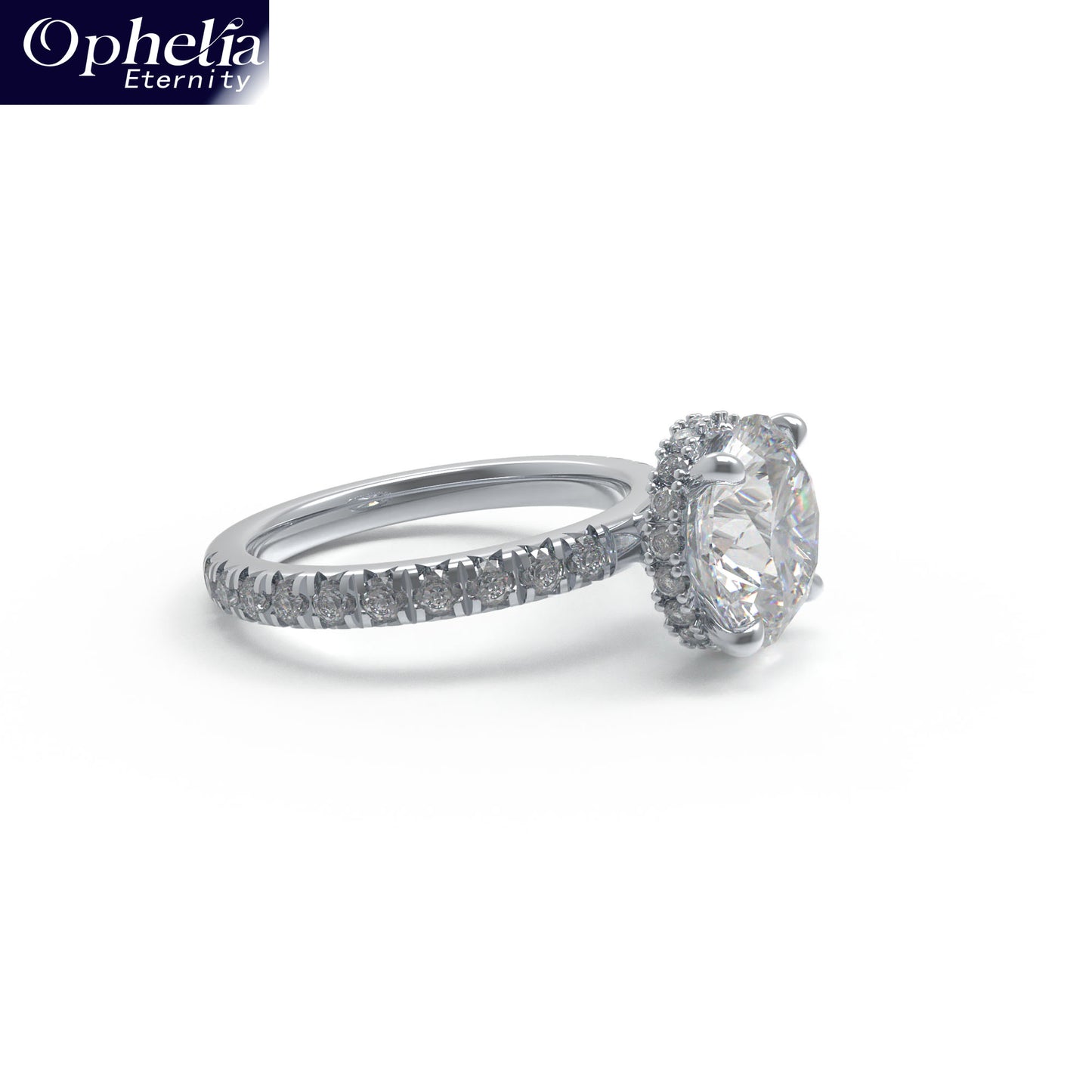 Handmade Platinum Engagement & Wedding Ring - 1CT/2CT/3CT Main Stone, 0.5CT Total Side Stones, Ideal for Proposal & Anniversary