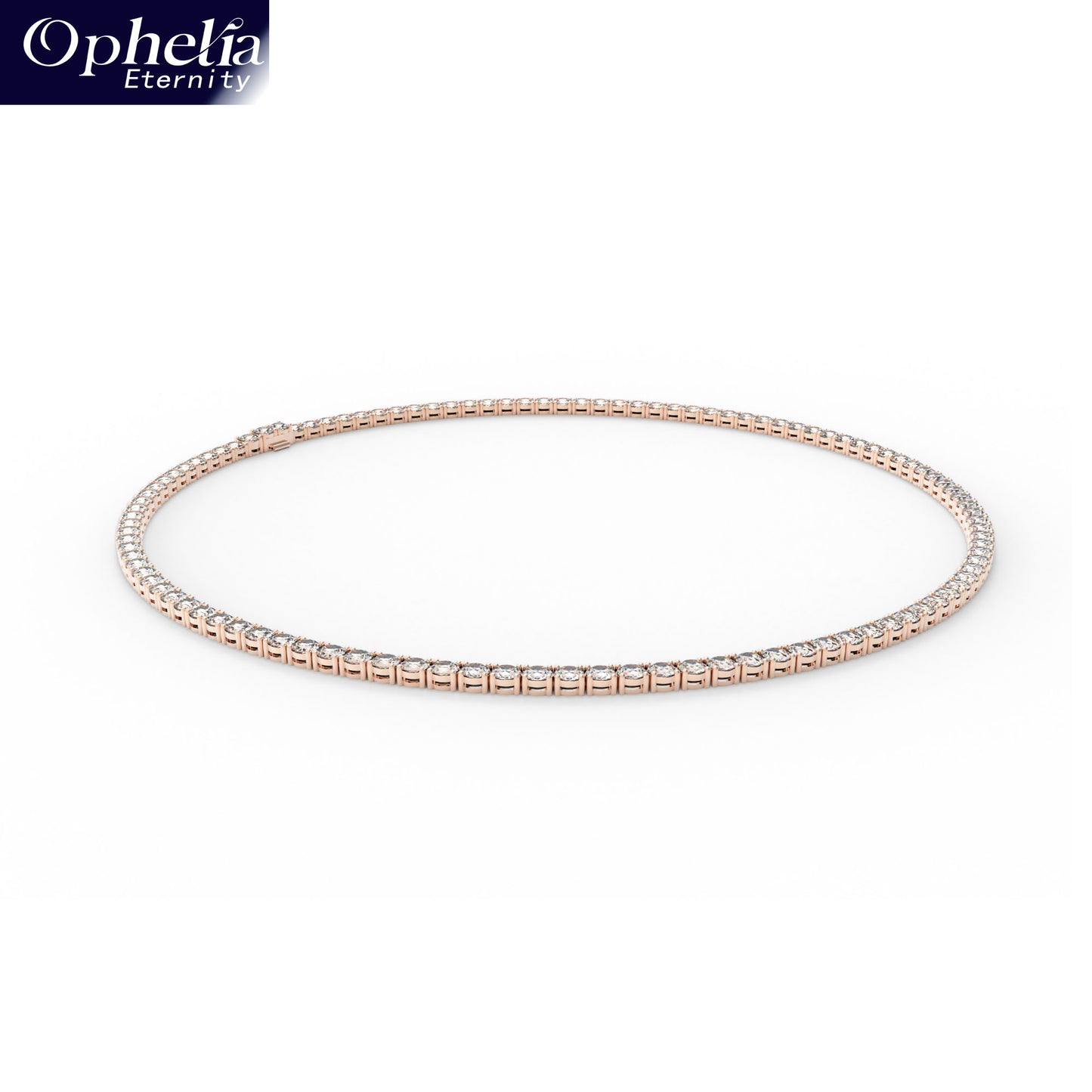 Classic Lab-Grown Diamond Tennis Necklace - Customize in 18K Gold | Total diamond carat weight: 13.7-24ct