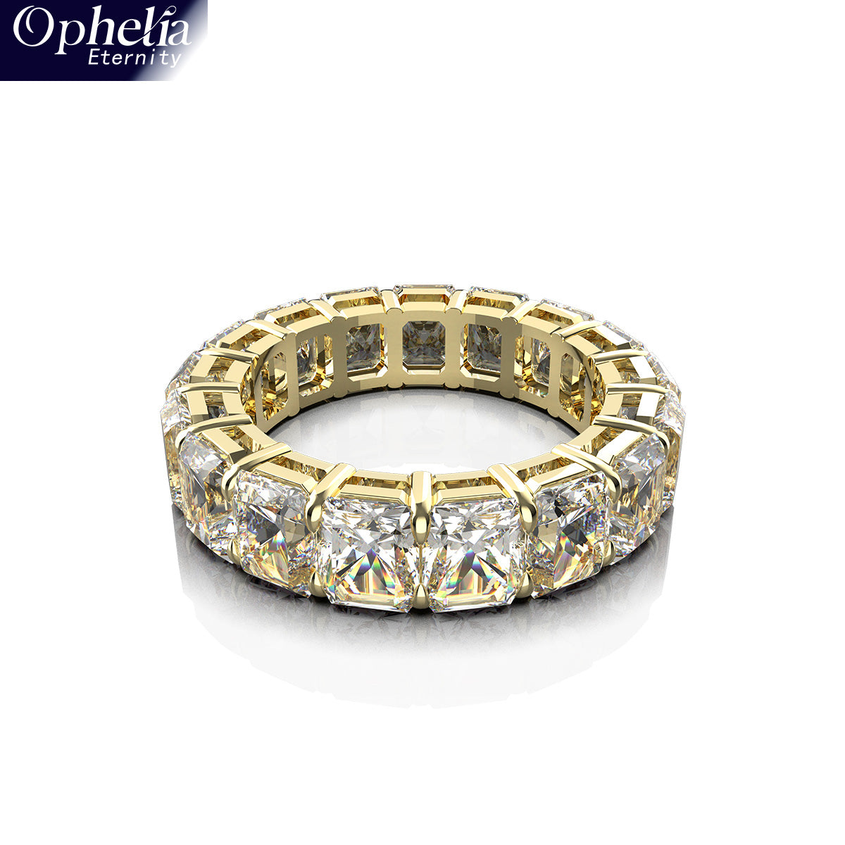Ophelia Eternity 3.6 Carat (ctw) LAB GROWN Diamond Vintage Engagement 9K /14K /18K Gold Ring Wedding Ring for Women, Eternal Covenant Full Diamond Round Ring, Luxury Ring for Women (Clarity VVS1-VVS2)