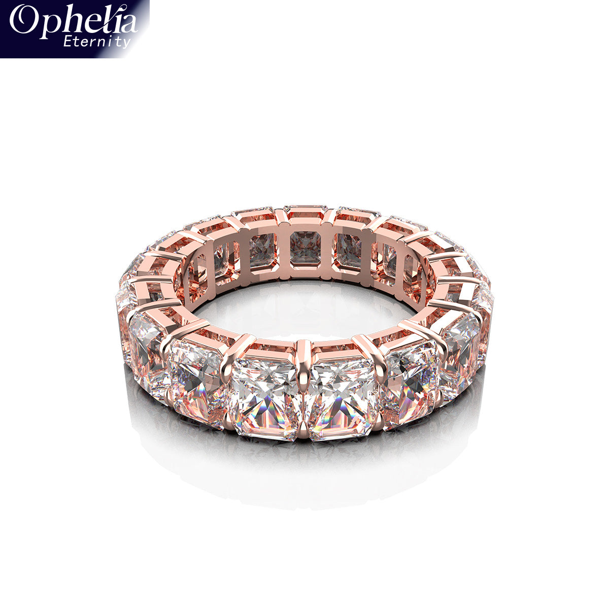 Ophelia Eternity 3.6 Carat (ctw) LAB GROWN Diamond Vintage Engagement 9K /14K /18K Gold Ring Wedding Ring for Women, Eternal Covenant Full Diamond Round Ring, Luxury Ring for Women (Clarity VVS1-VVS2)