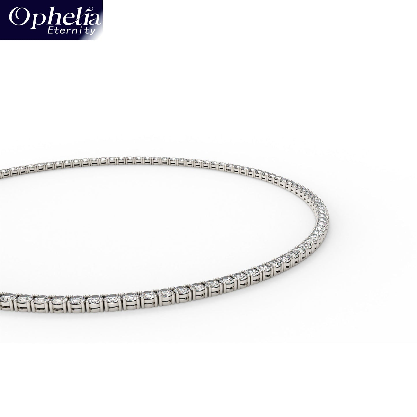 Classic Lab-Grown Diamond Tennis Necklace - Customize in 9K Gold | 13.7-24ct Diamonds