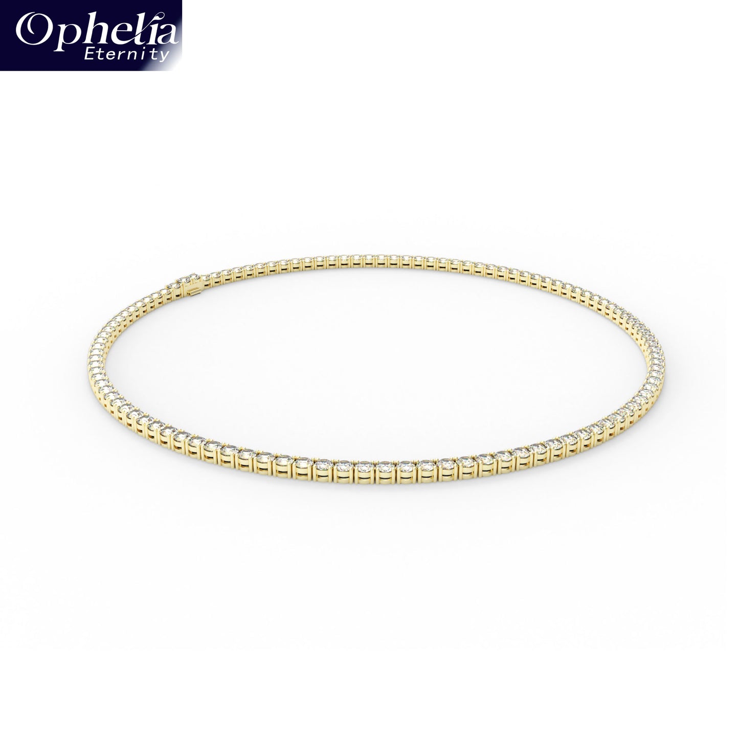 Classic Lab-Grown Diamond Tennis Necklace - Customize in 9K Gold | 13.7-24ct Diamonds
