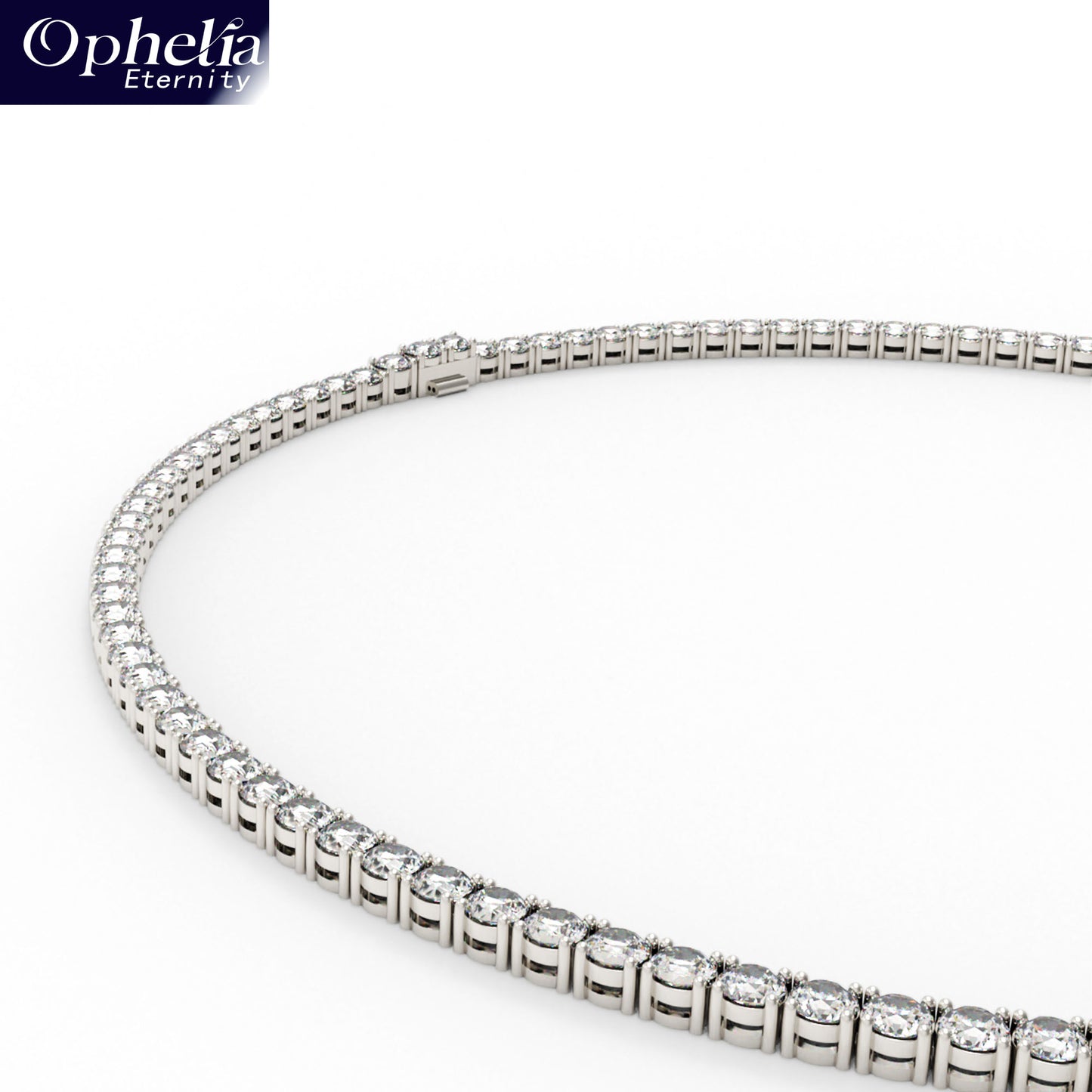 Classic Lab-Grown Diamond Tennis Necklace - Customize in 9K Gold | 13.7-24ct Diamonds