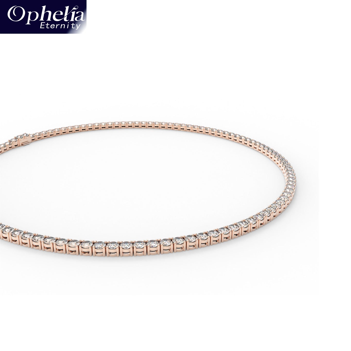 Classic Lab-Grown Diamond Tennis Necklace - Customize in 9K Gold | 13.7-24ct Diamonds