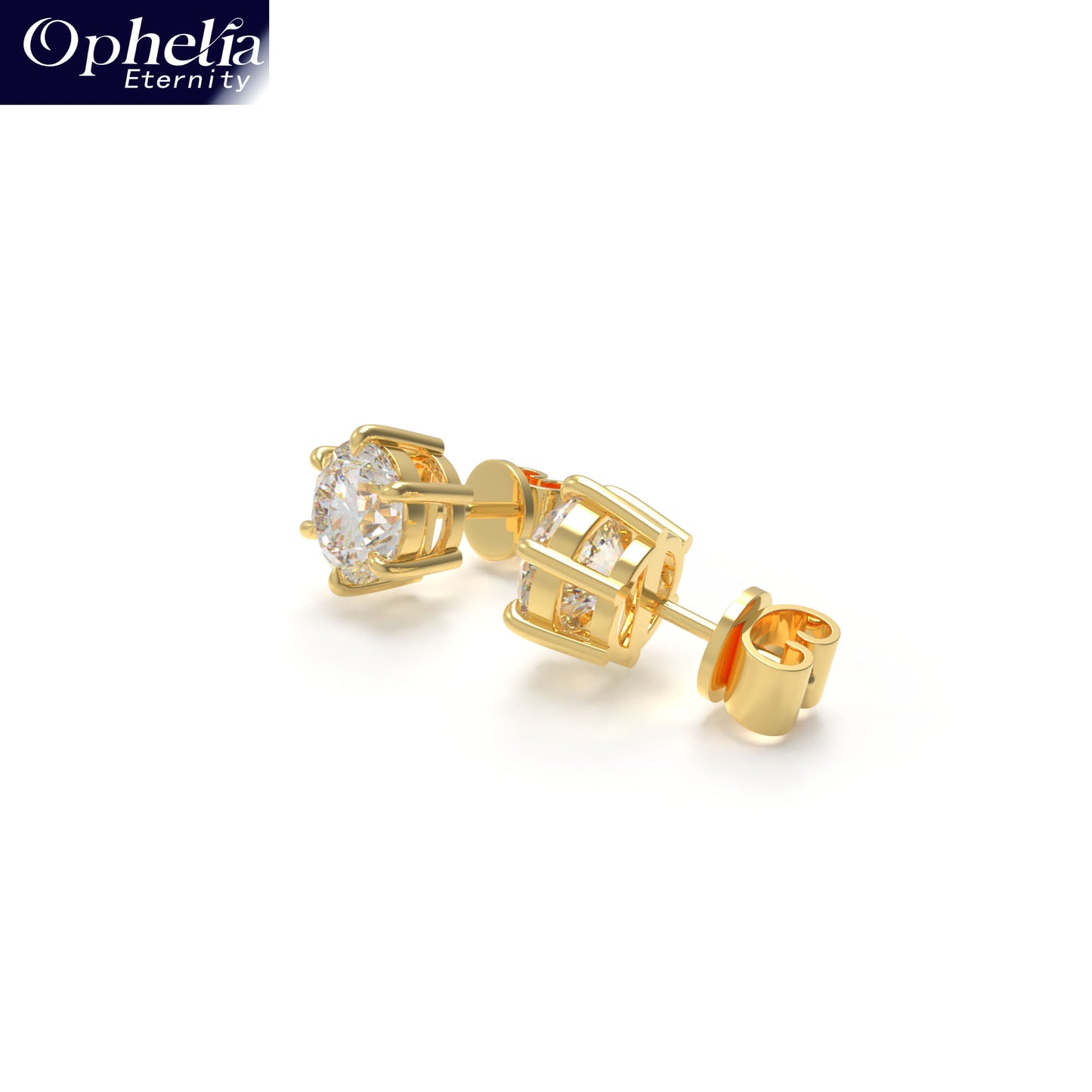 Lab - Grown Diamond Stud Earrings, 0.5CT/1CT Each, 9K/14K/18K Gold (White/Rose/Yellow) & Platinum, Ideal for Daily Wear, Gifting on Anniversaries, Holidays, etc.