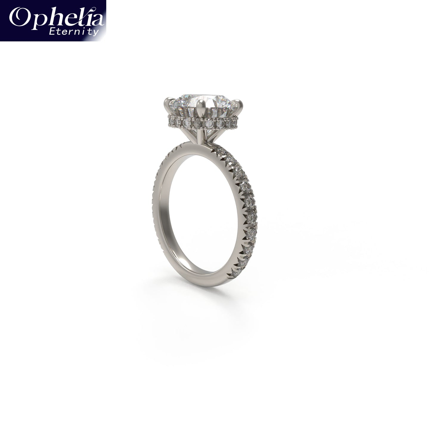 Handmade Platinum Engagement & Wedding Ring - 1CT/2CT/3CT Main Stone, 0.5CT Total Side Stones, Ideal for Proposal & Anniversary