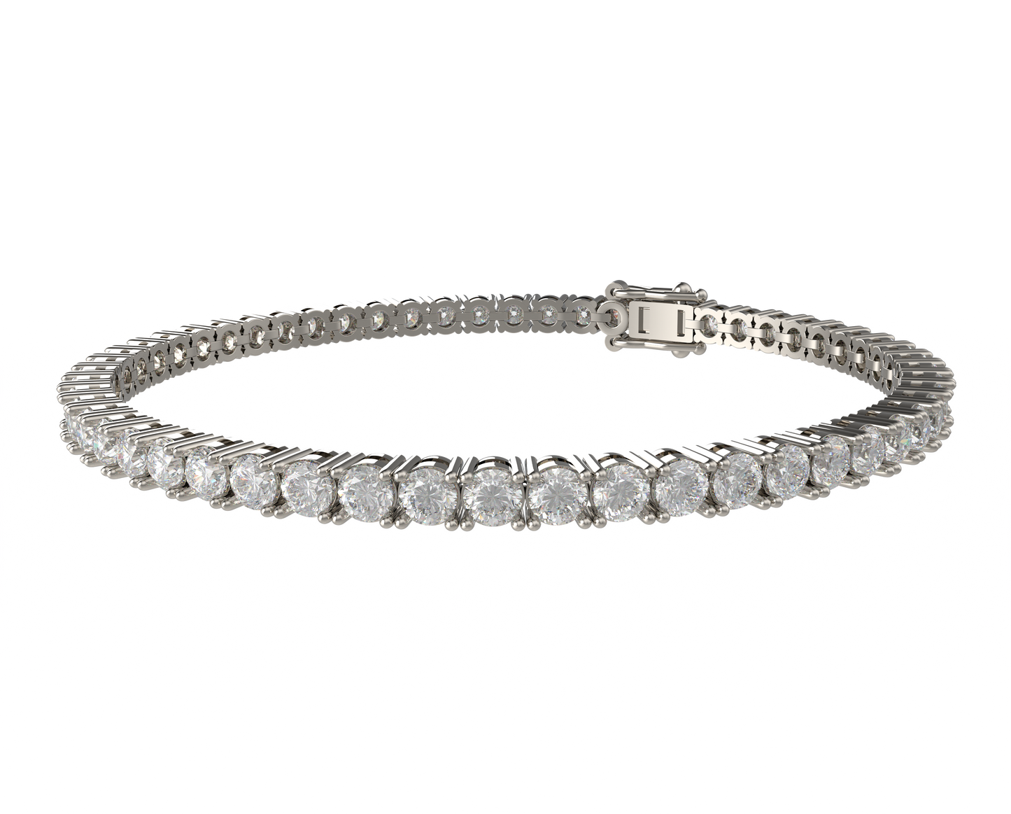Ophelia Eternity 4-10ct 14K Gold Lab-grown diamond Tennis Bracelet, 4-Prong, D-VVS2/SI1 - Free Engraving