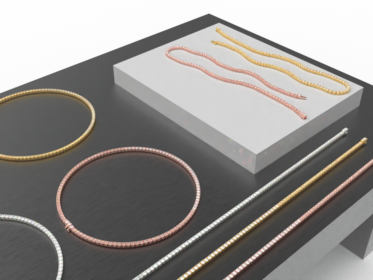 Classic Lab-Grown Diamond Tennis Necklace - Customize in 9K Gold | 13.7-24ct Diamonds