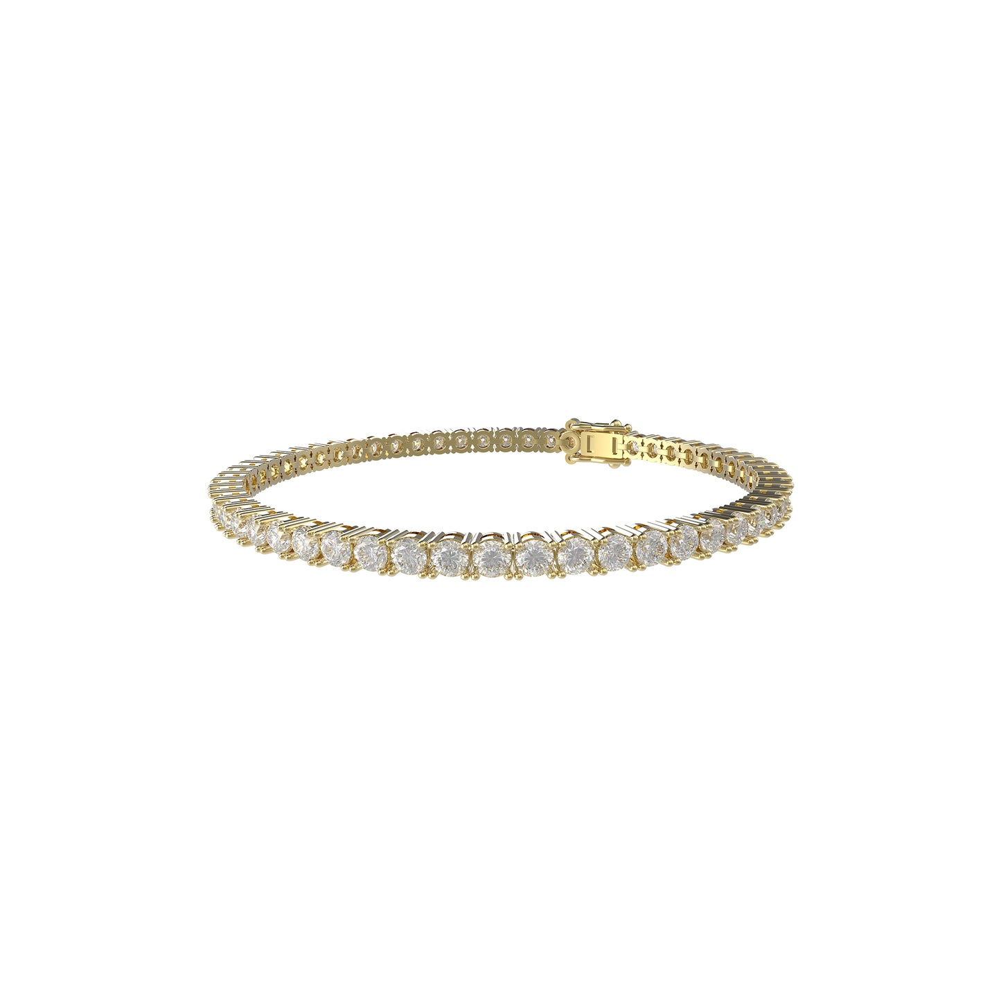 Ophelia Eternity 4-10ct 14K Gold Lab-grown diamond Tennis Bracelet, 4-Prong, D-VVS2/SI1 - Free Engraving