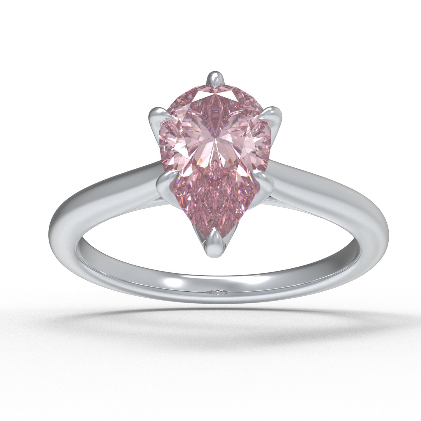 2ct Lab-grown Pink Sapphire Ring 10K/14K White Gold & 950 Platinum | Anniversary Engagement Wedding Gift