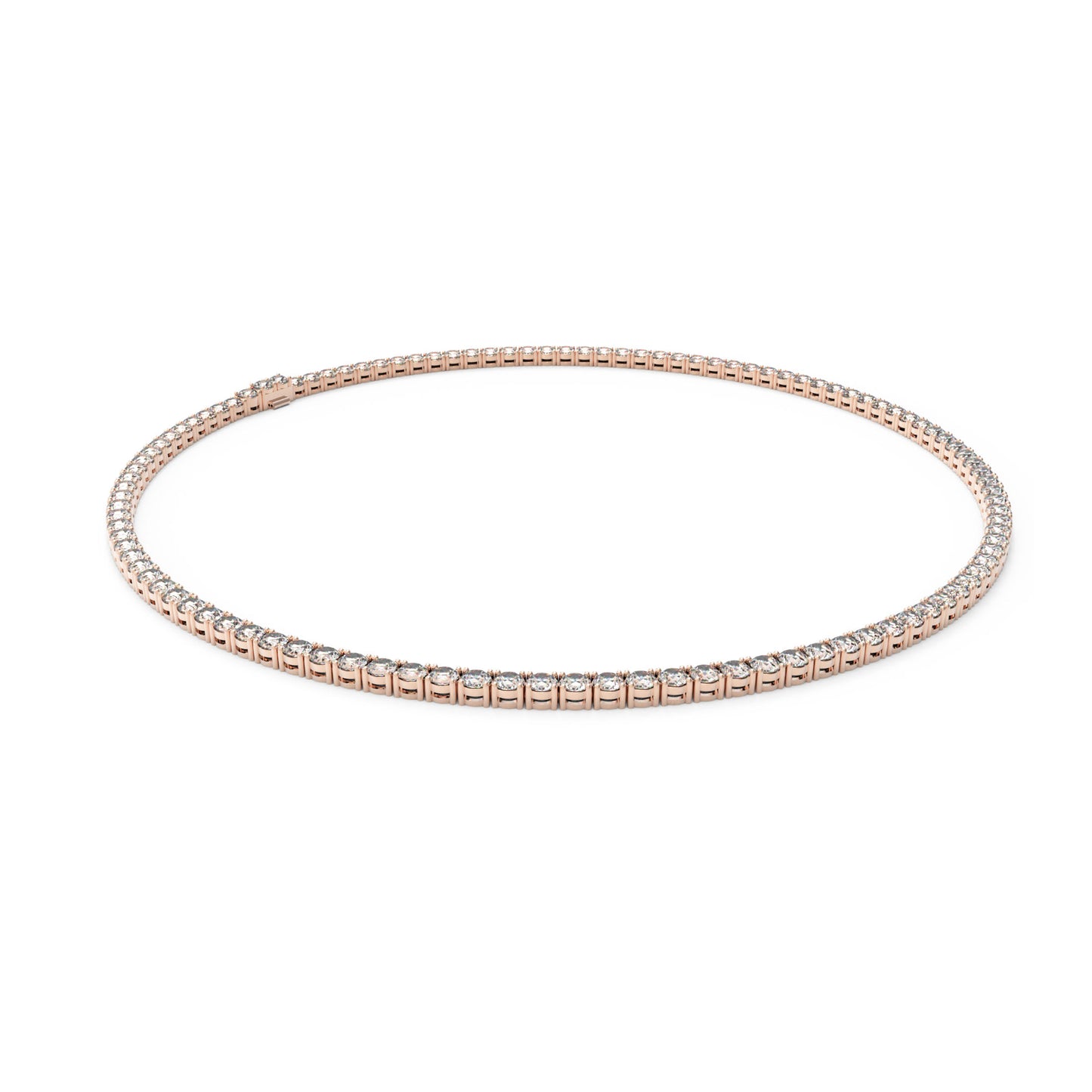 Classic Lab-Grown Diamond Tennis Necklace - Customize in 14K Gold or Platinum | Total Diamond Weight: 13.7-24ct