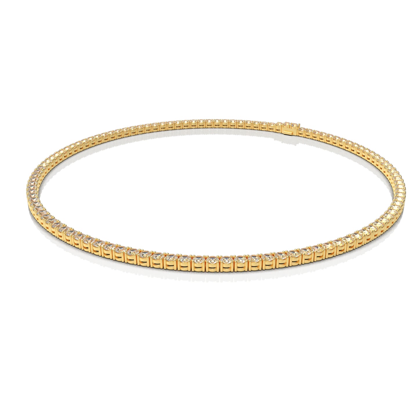 Classic Lab-Grown Diamond Tennis Necklace - Customize in 14K Gold or Platinum | Total Diamond Weight: 13.7-24ct