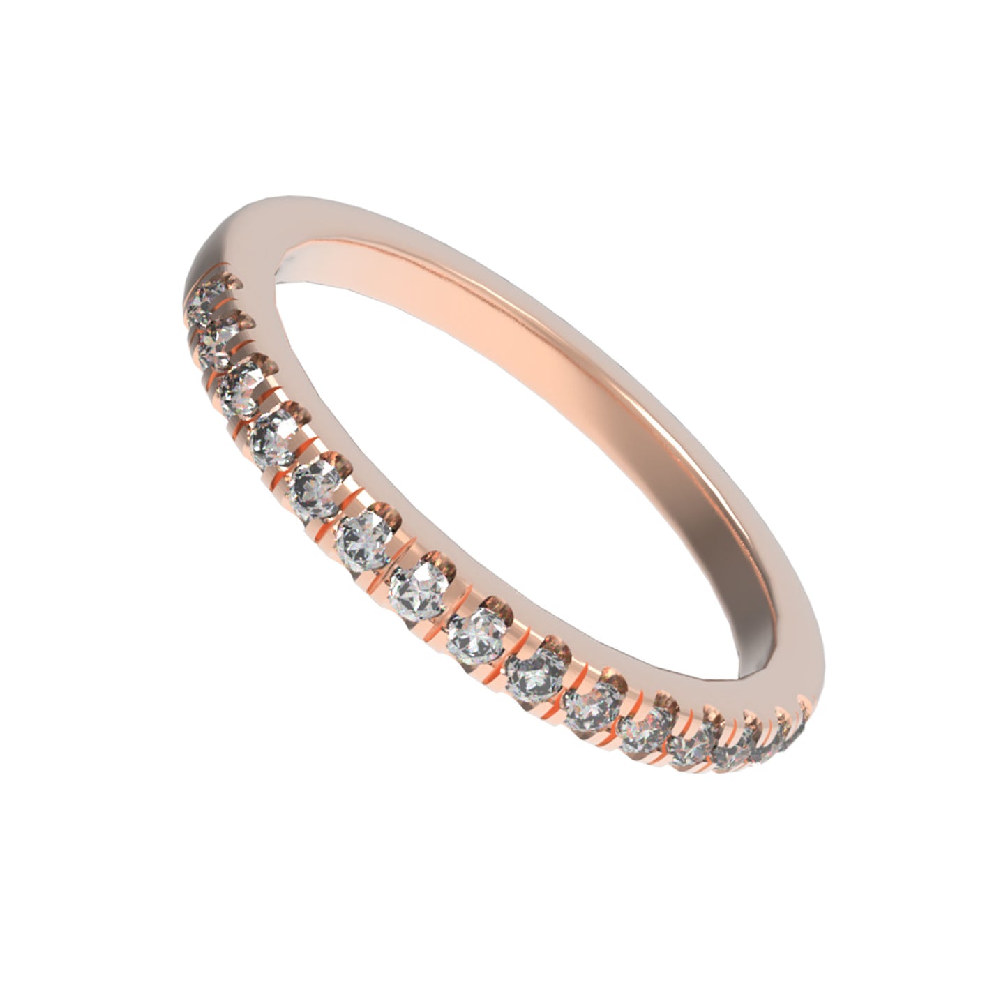 Ophelia Eternity [Multiple Materials Available] Lab - Grown Diamond Ring, Luxury Diamond - Row Ring with 9K/14K/18K Rose Gold Options