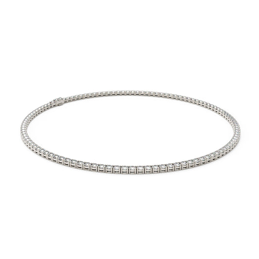 Classic Lab-Grown Diamond Tennis Necklace - Customize in 14K Gold or Platinum | Total Diamond Weight: 13.7-24ct