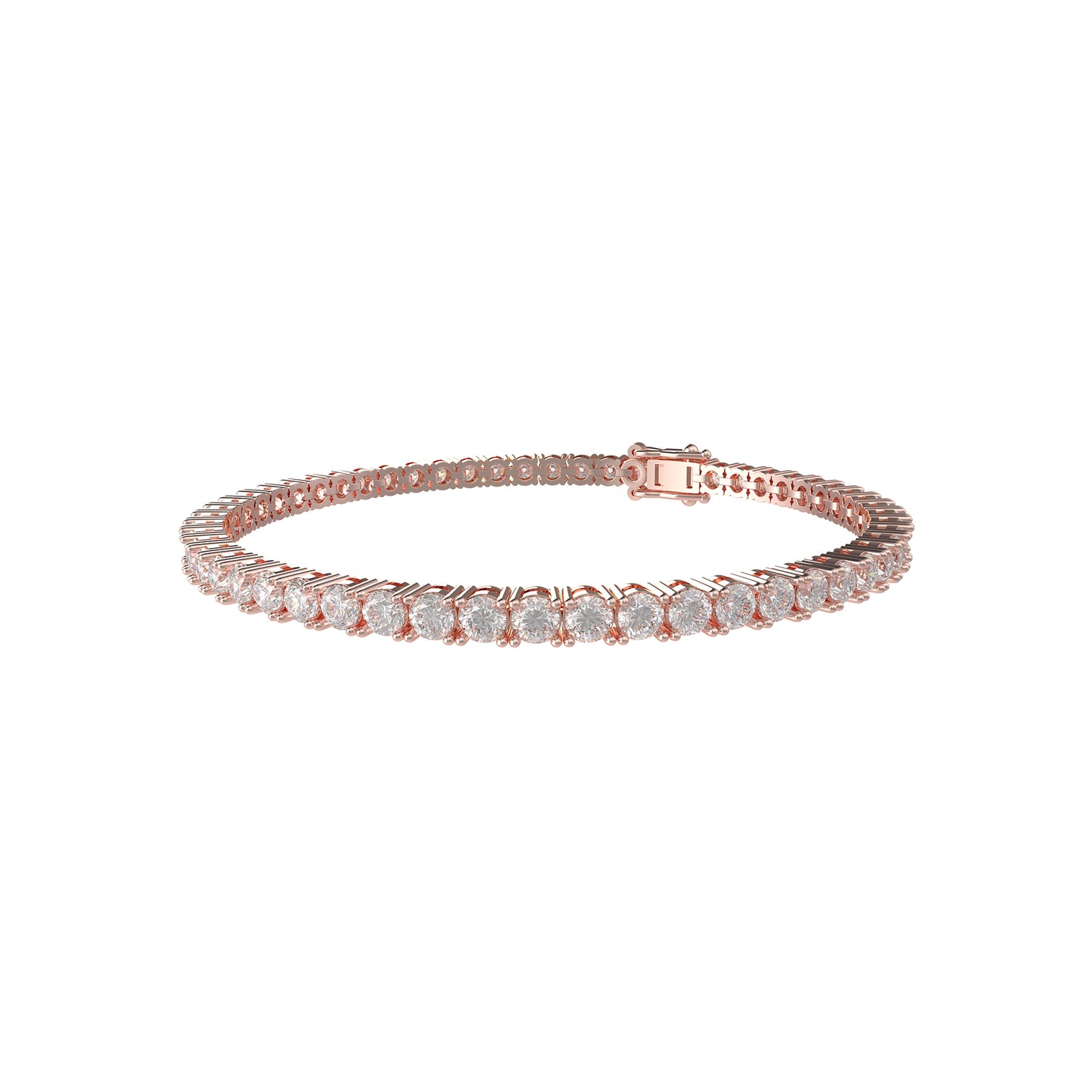 Ophelia Eternity 4-10ct 14K Gold Lab-grown diamond Tennis Bracelet, 4-Prong, D-VVS2/SI1 - Free Engraving