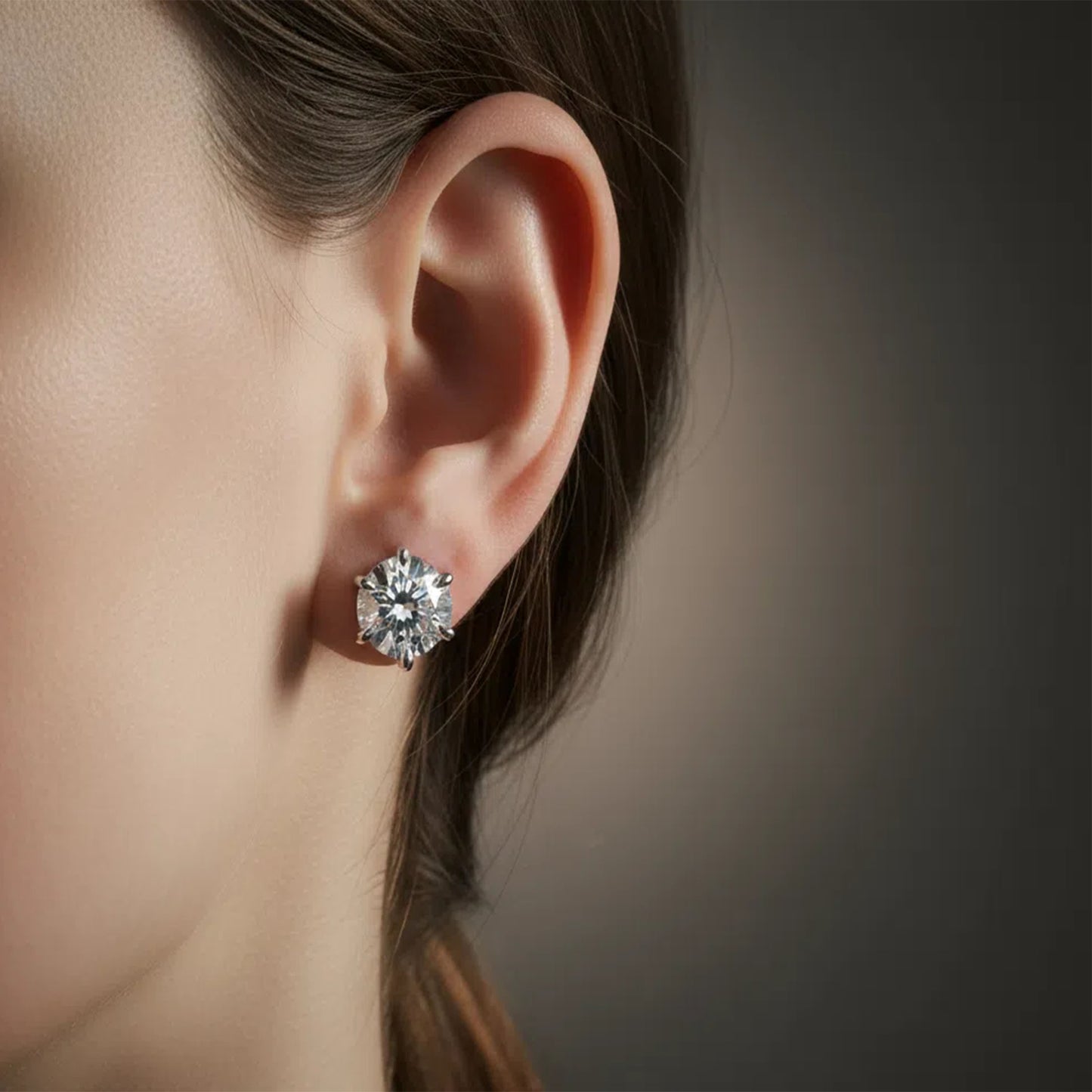 Lab - Grown Diamond Stud Earrings, 0.5CT/1CT Each, 9K/14K/18K Gold (White/Rose/Yellow) & Platinum, Ideal for Daily Wear, Gifting on Anniversaries, Holidays, etc.