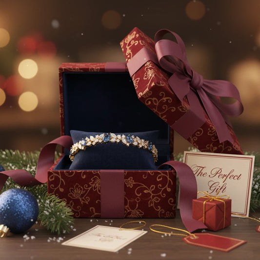 925 Sterling Silver 14K Gold Plated Marquise Bracelet – 11 Lab-Created Marquise Sapphires & 33 Pear Moissanite, 10ct/12ct/15ct Total Carat, Luxury Jewelry Gift for Wife, Mother, Sister