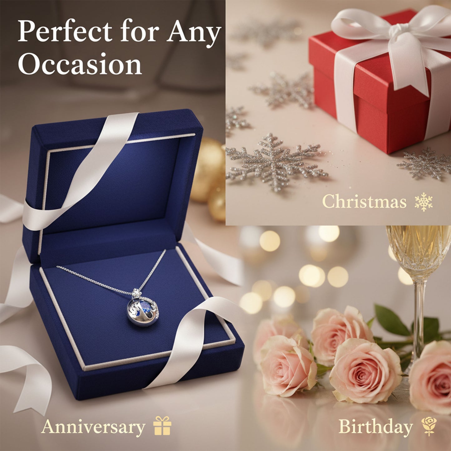 Lab-Grown 1CT Sapphire Pendant Necklace with 6 VVS1-VVS2 D-E Color Diamonds, 10K/14K White/Yellow/Rose Gold & Platinum, Ideal Gift for Anniversary/Valentine’s Day/Christmas