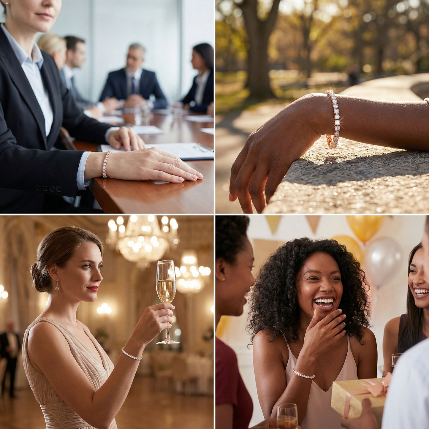 Handmade 6ct/8ct/10ct Lab-Grown Diamond Tennis Bracelet - 10K/14K Rose Gold, 4-Prong, D-VS2/SI1, Free Engraving