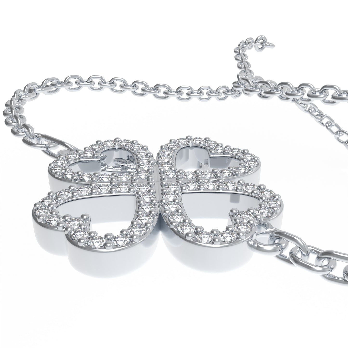 0.4CT Lab Grown Moissanite Heart Lucky Bracelet, 925 Sterling Silver Hypoallergenic Dainty Bracelet, Jewelry Gift for Women Anniversary Holiday Birthday