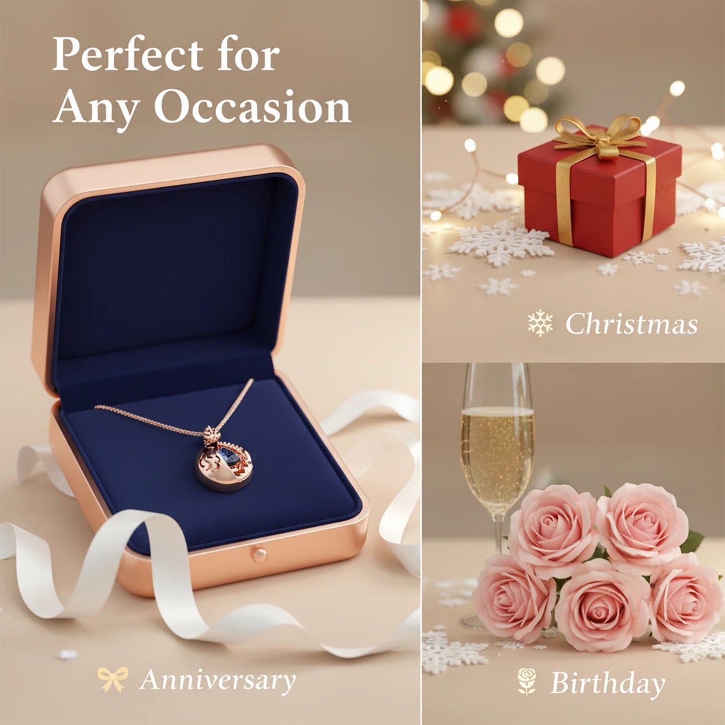 Lab-Grown 1CT Sapphire Pendant Necklace with 6 VVS1-VVS2 D-E Color Diamonds, 10K/14K White/Yellow/Rose Gold & Platinum, Ideal Gift for Anniversary/Valentine’s Day/Christmas