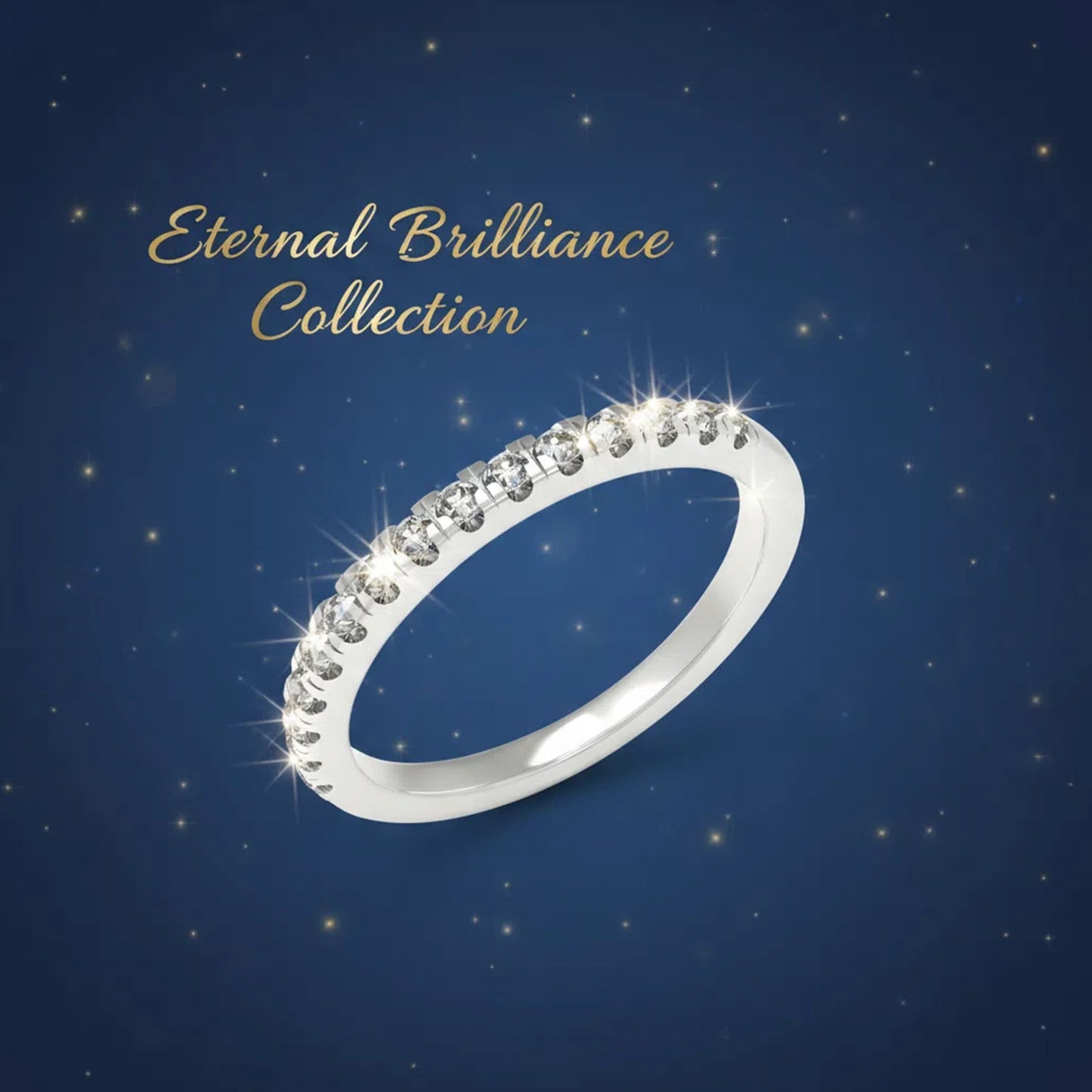 Ophelia Eternity [Multiple Materials Available] Lab - Grown Diamond Ring, Luxury Diamond - Row Ring with 9K/14K/18K Gold & Platinum Options