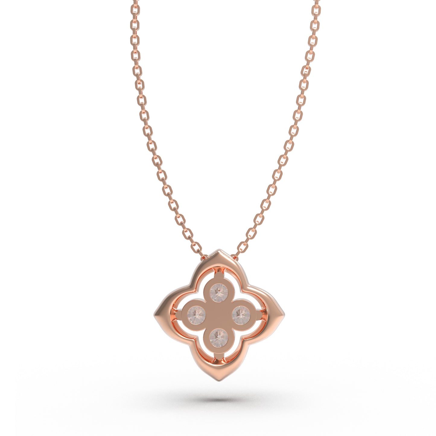 Women's Rose Gold Pendant Necklace, 0.4ct Lab-Grown Diamond, Song Dynasty Aesthetics Jewelry, Ideal Gift for Sister, Mother, Lover, Client