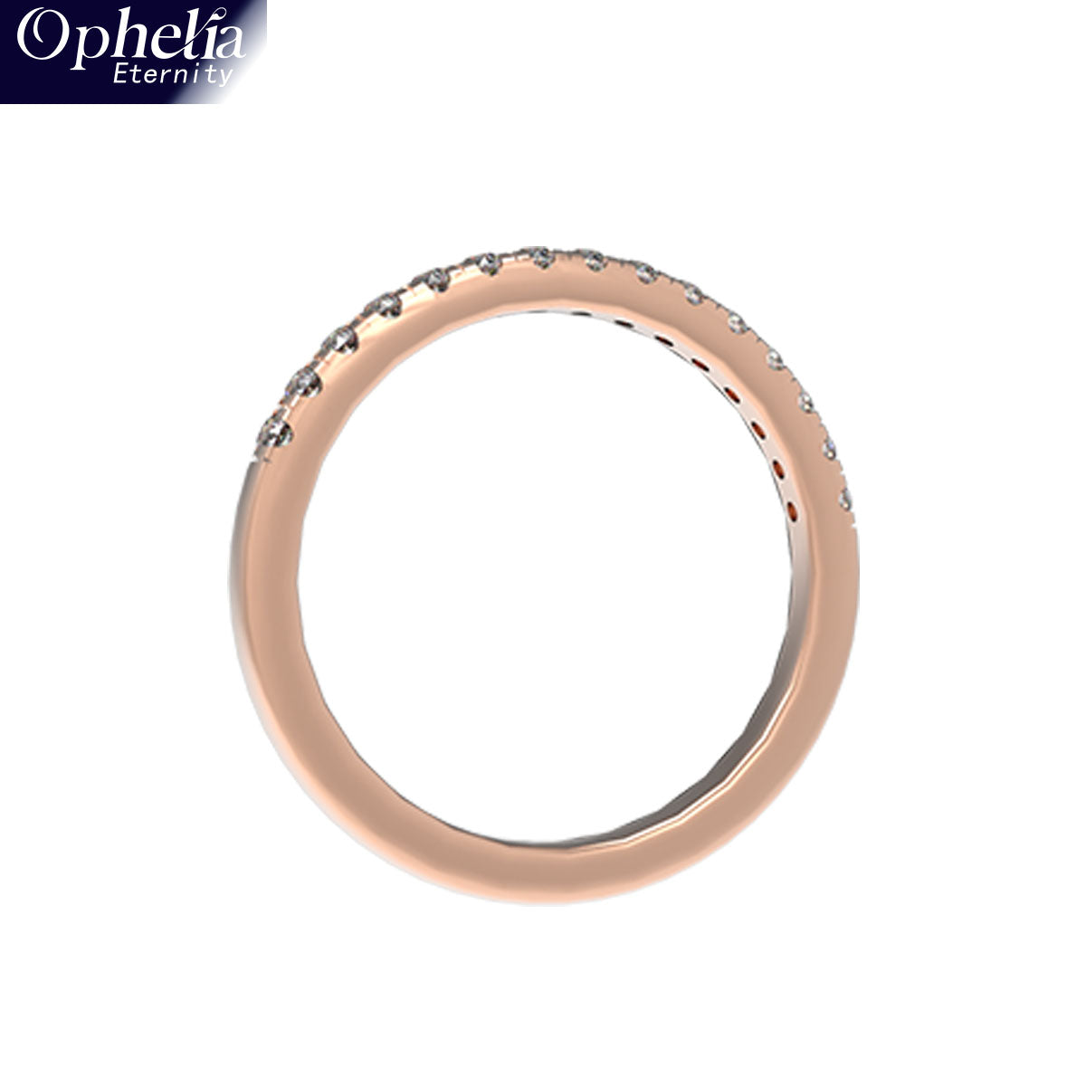 Ophelia Eternity [Multiple Materials Available] Lab - Grown Diamond Ring, Luxury Diamond - Row Ring with 9K/14K/18K Rose Gold Options