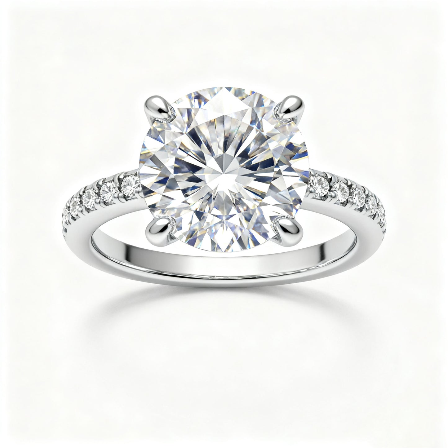 1CT/2CT Moissanite Engagement Ring, 925 Sterling Silver, for Wedding/Proposal/Anniversary