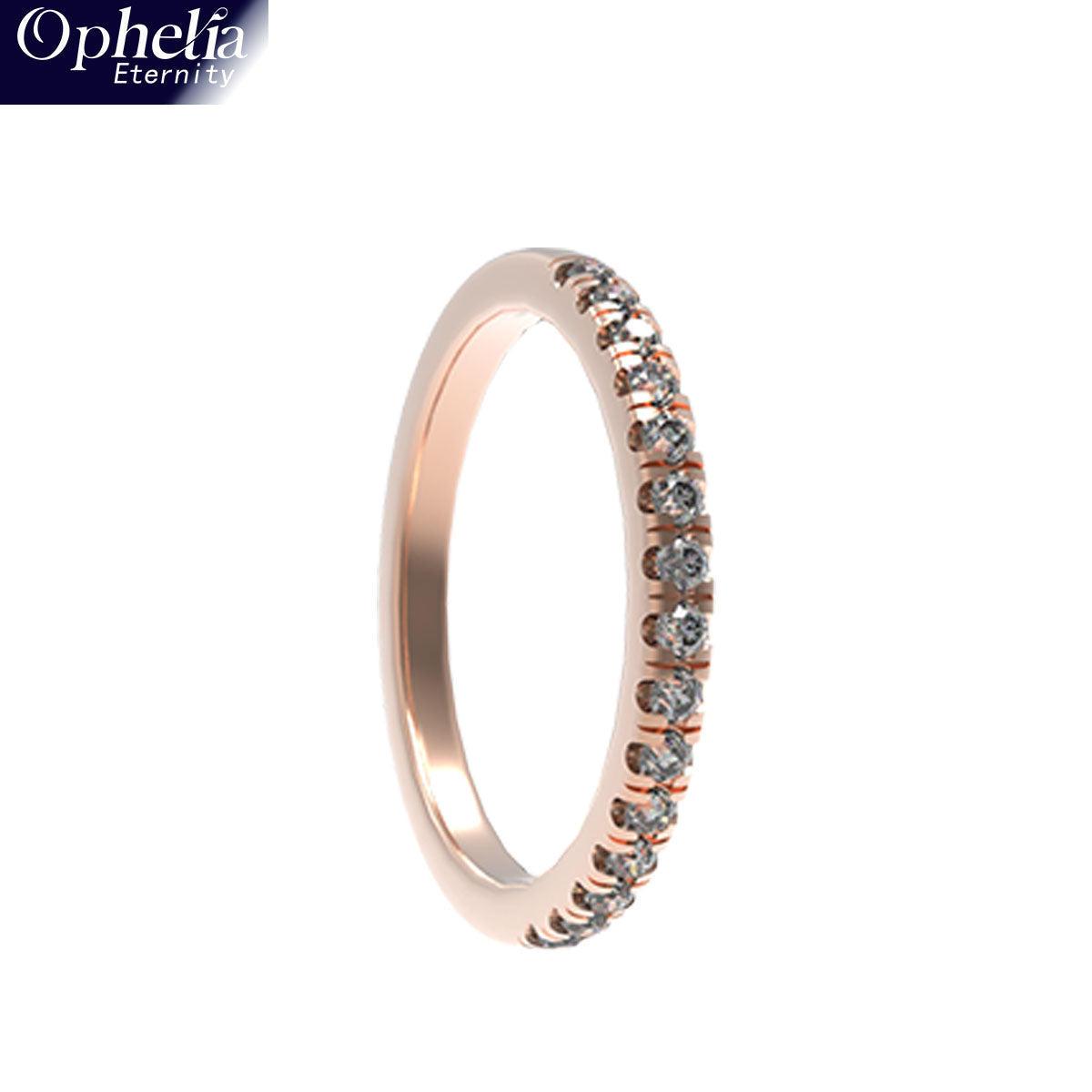 Ophelia Eternity [Multiple Materials Available] Lab - Grown Diamond Ring, Luxury Diamond - Row Ring with 9K/14K/18K Rose Gold Options