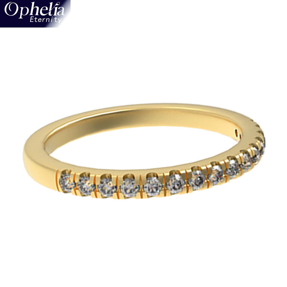 Ophelia Eternity [Multiple Materials Available] Lab - Grown Diamond Ring, Luxury Diamond - Row Ring with 9K/14K/18K Yellow Gold Options