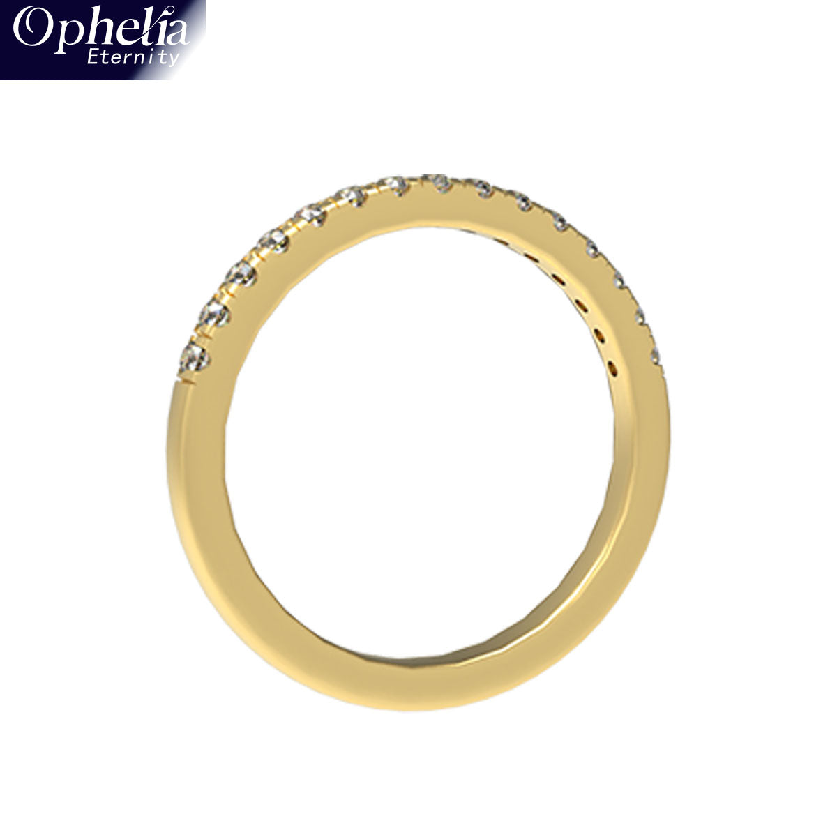 Ophelia Eternity [Multiple Materials Available] Lab - Grown Diamond Ring, Luxury Diamond - Row Ring with 9K/14K/18K Yellow Gold Options
