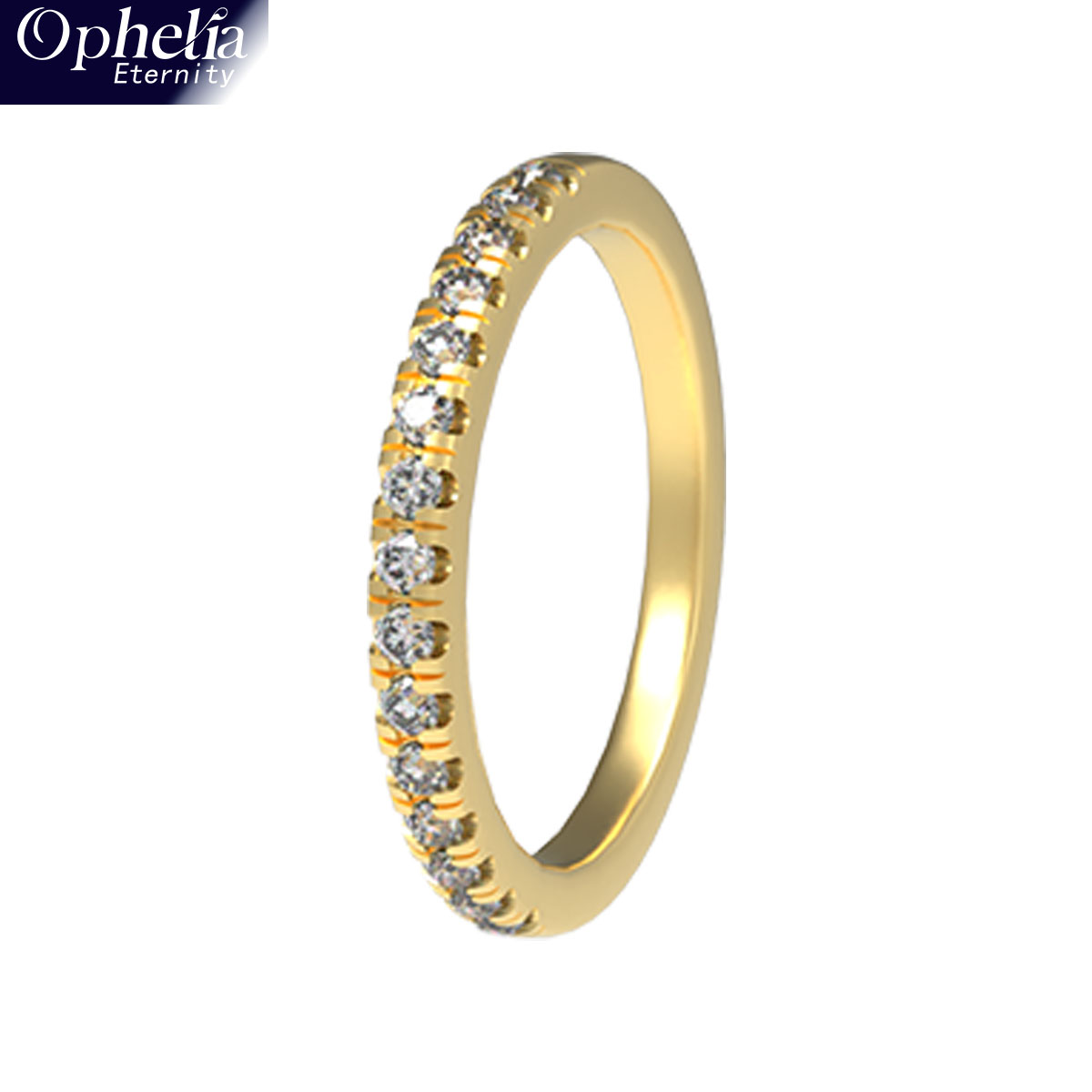 Ophelia Eternity [Multiple Materials Available] Lab - Grown Diamond Ring, Luxury Diamond - Row Ring with 9K/14K/18K Yellow Gold Options
