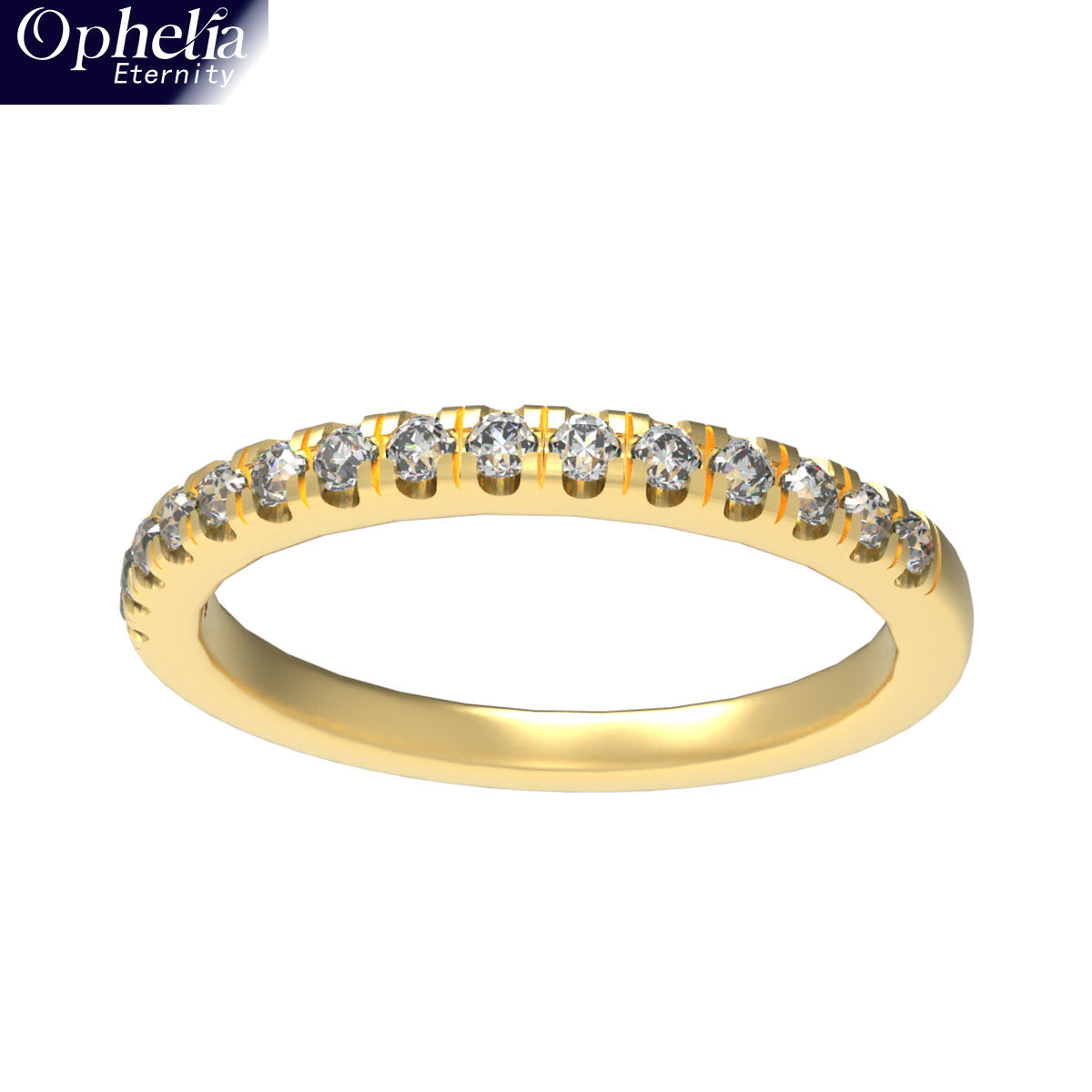 Ophelia Eternity [Multiple Materials Available] Lab - Grown Diamond Ring, Luxury Diamond - Row Ring with 9K/14K/18K Yellow Gold Options