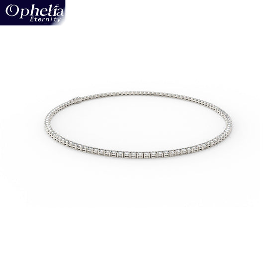 Classic Lab-Grown Diamond Tennis Necklace - Customize in 18K Gold | Total diamond carat weight: 13.7-24ct