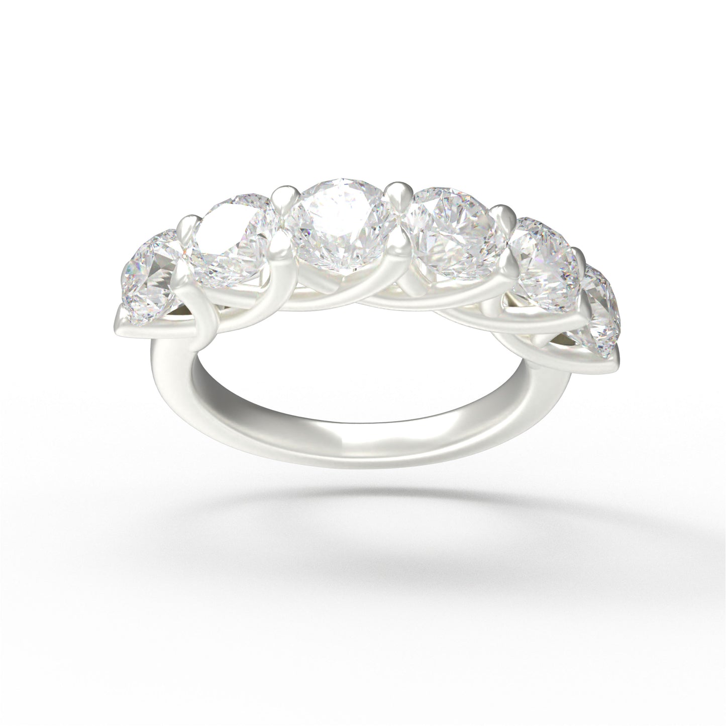 6-Piece 1.8ct Brilliant Cut Moissanite Ring in 925 Sterling Silver, Anniversary & Engagement Gift for Her, Wife, Girlfriend