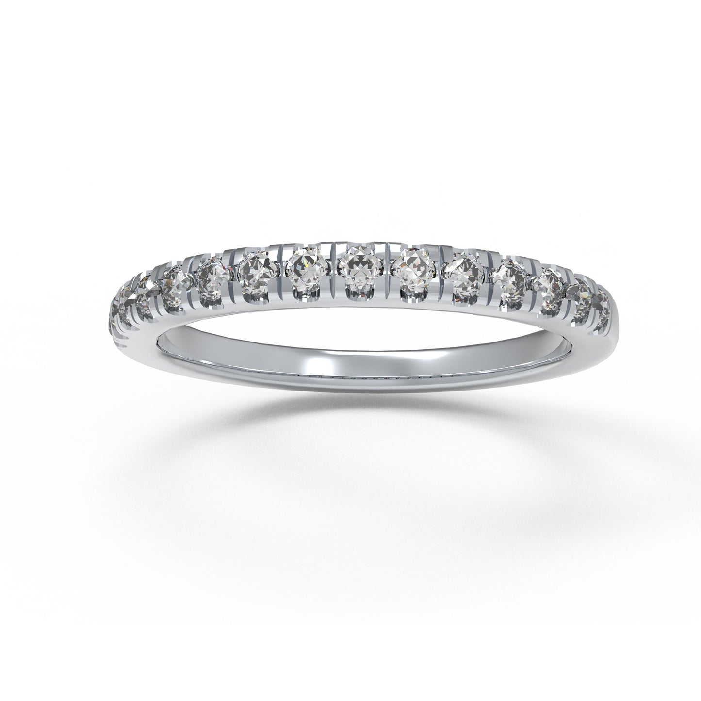 Moissanite Stackable Ring for Women - 925 Sterling Silver, 15 Stones (0.3ct/0.6ct/1ct) - Gift for her