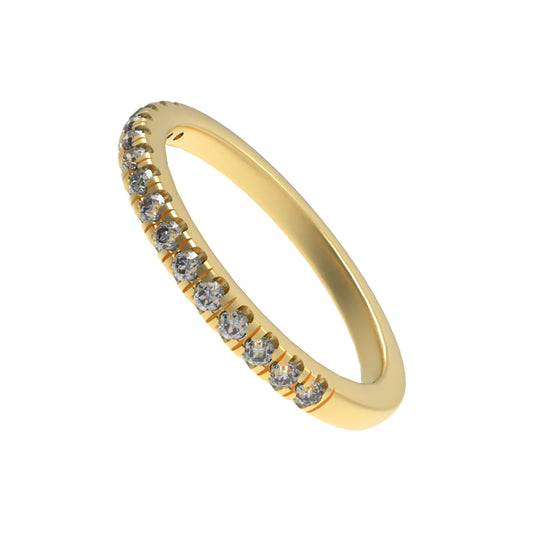 Ophelia Eternity [Multiple Materials Available] Lab - Grown Diamond Ring, Luxury Diamond - Row Ring with 9K/14K/18K Yellow Gold Options