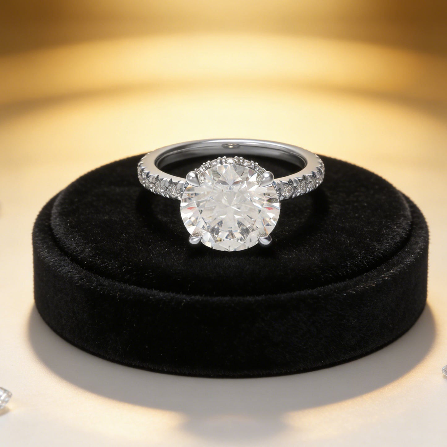1CT/2CT Moissanite Engagement Ring, 925 Sterling Silver, for Wedding/Proposal/Anniversary
