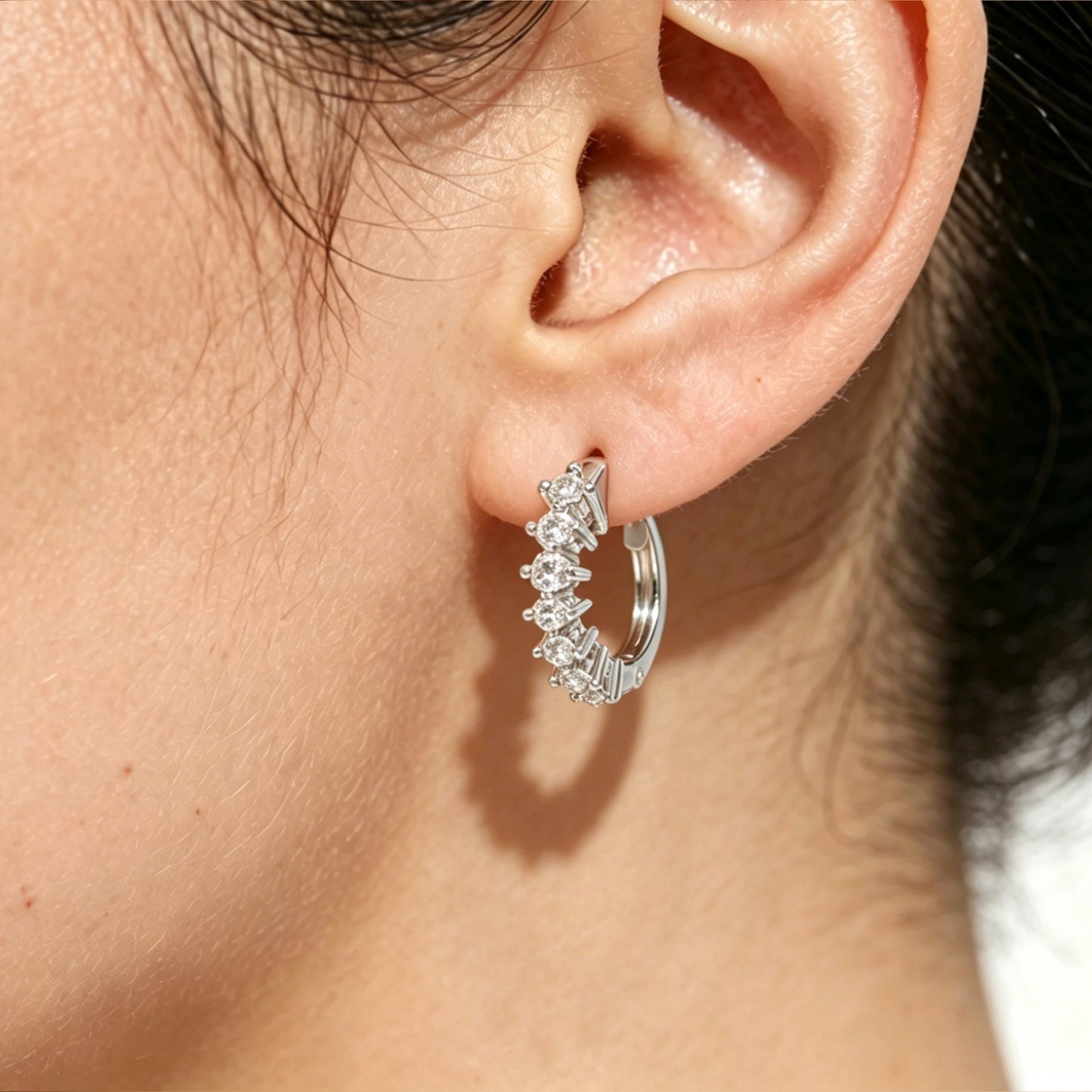 925 Sterling Silver Moissanite Earrings, 1CT Diamond-like Sparkle Gift Earrings