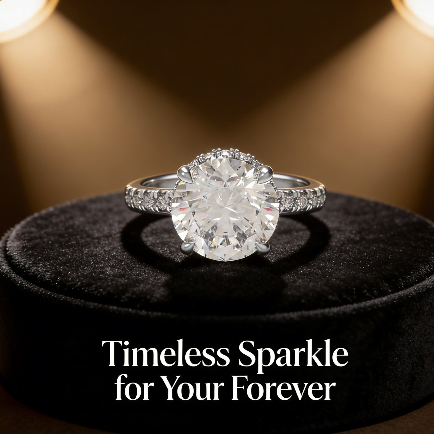 1CT/2CT Moissanite Engagement Ring, 925 Sterling Silver, for Wedding/Proposal/Anniversary