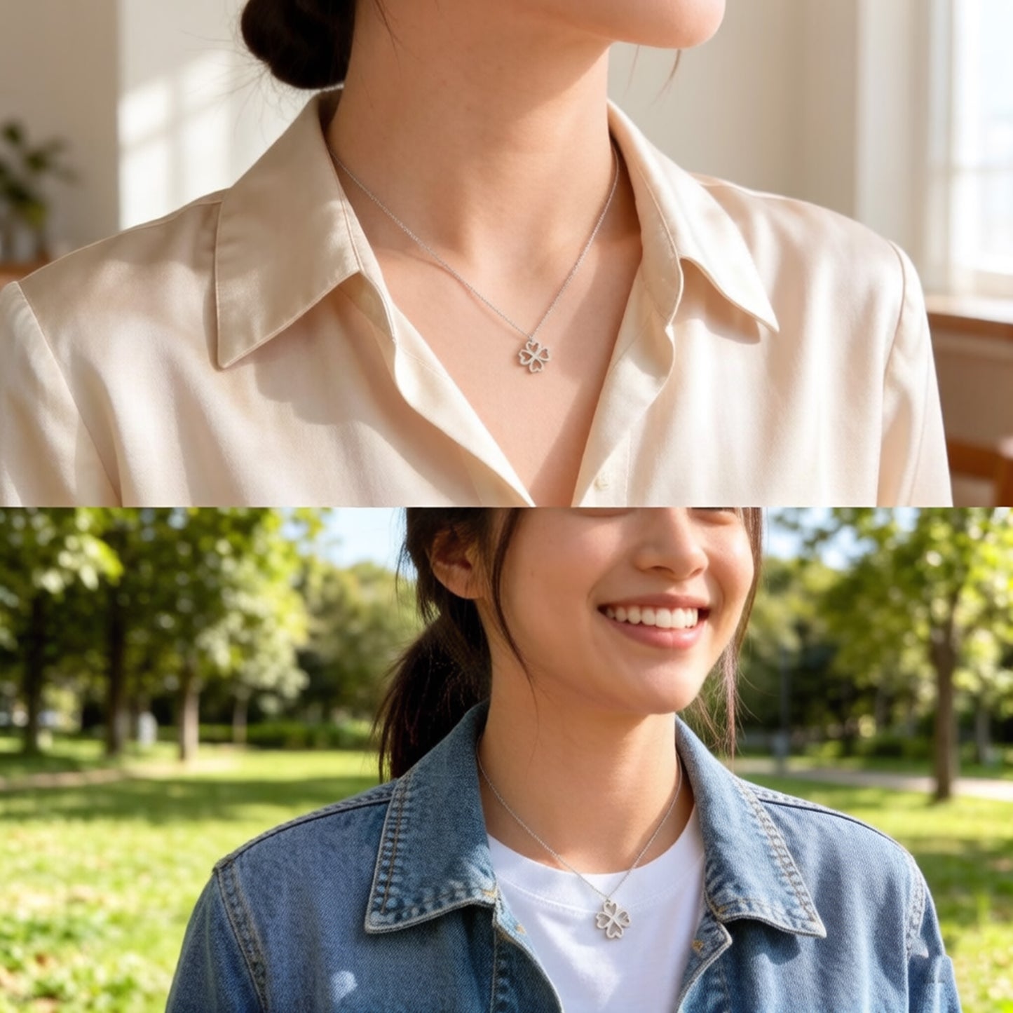 925 Sterling Silver Heart Pendant Necklace, 0.5CT Lab Grown Moissanite Dainty Jewelry Gift for Women, Sister, Lover, Anniversary Holiday