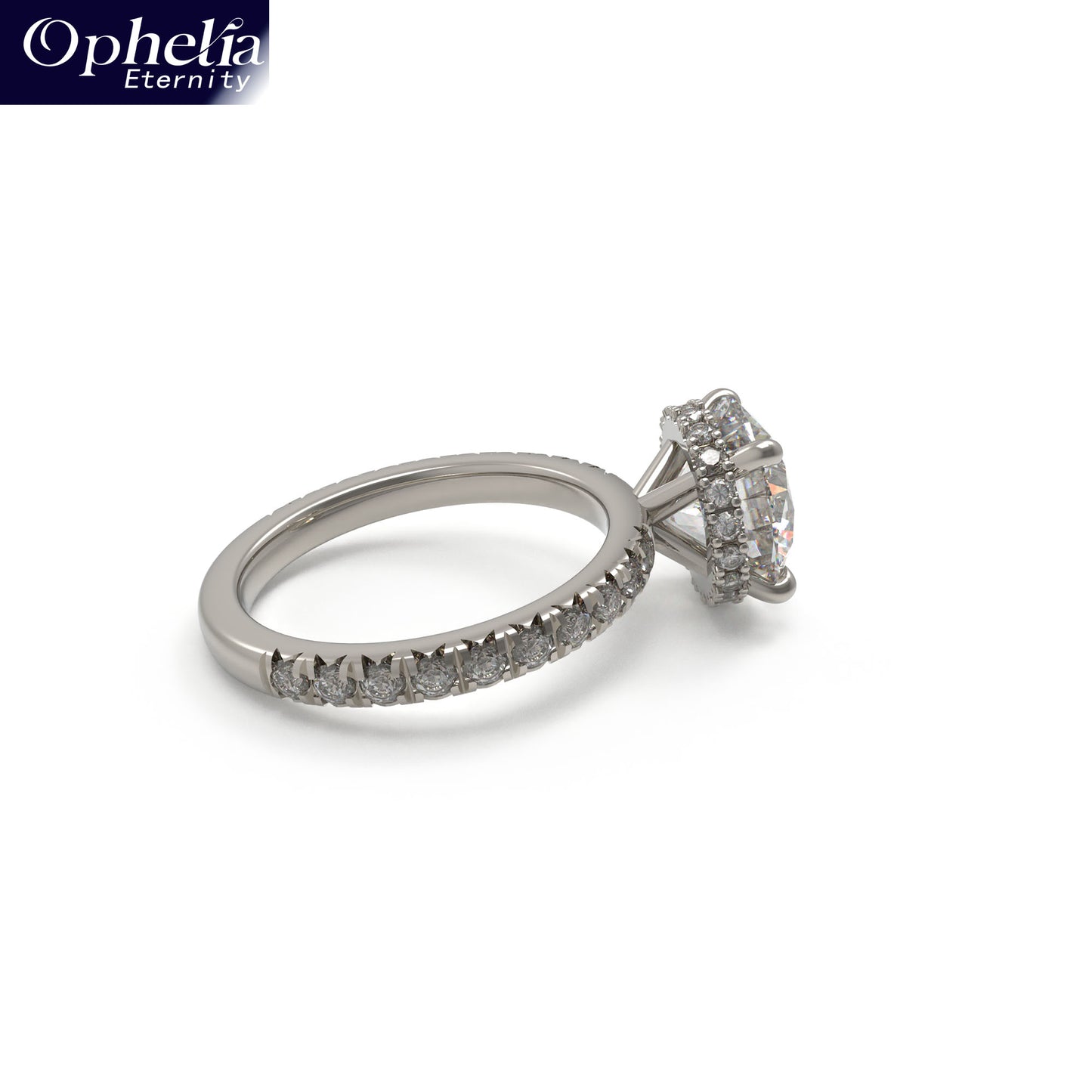 Handmade Platinum Engagement & Wedding Ring - 1CT/2CT/3CT Main Stone, 0.5CT Total Side Stones, Ideal for Proposal & Anniversary