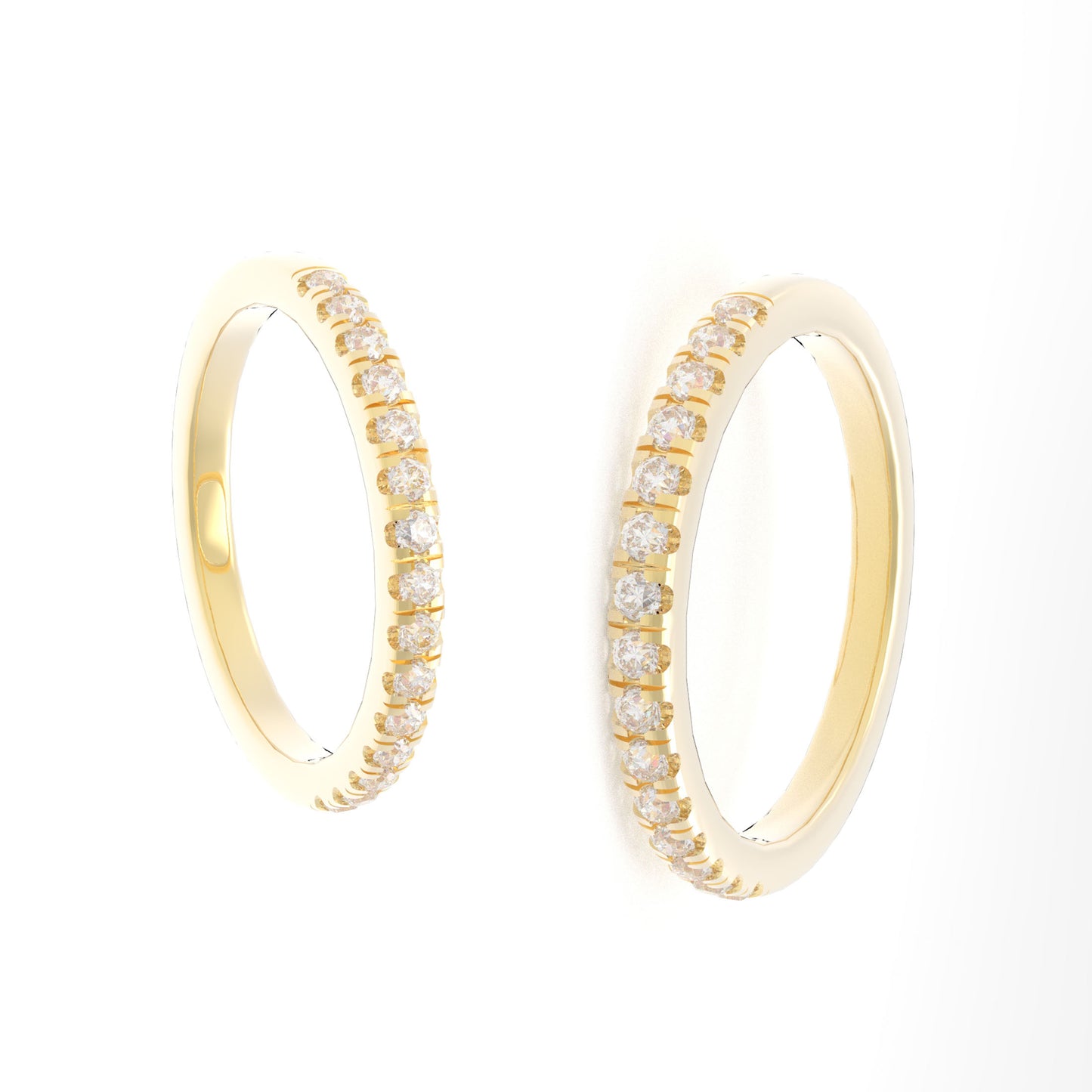 Ophelia Eternity [Multiple Materials Available] Lab - Grown Diamond Ring, Luxury Diamond - Row Ring with 9K/14K/18K Yellow Gold Options