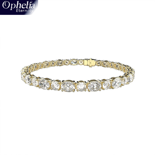 Ophelia Eternity 4-10ct 9K/14K18K Yelow Gold Lab-grown diamond Tennis Bracelet, 4-Prong, D-VS2/SI1 - Free