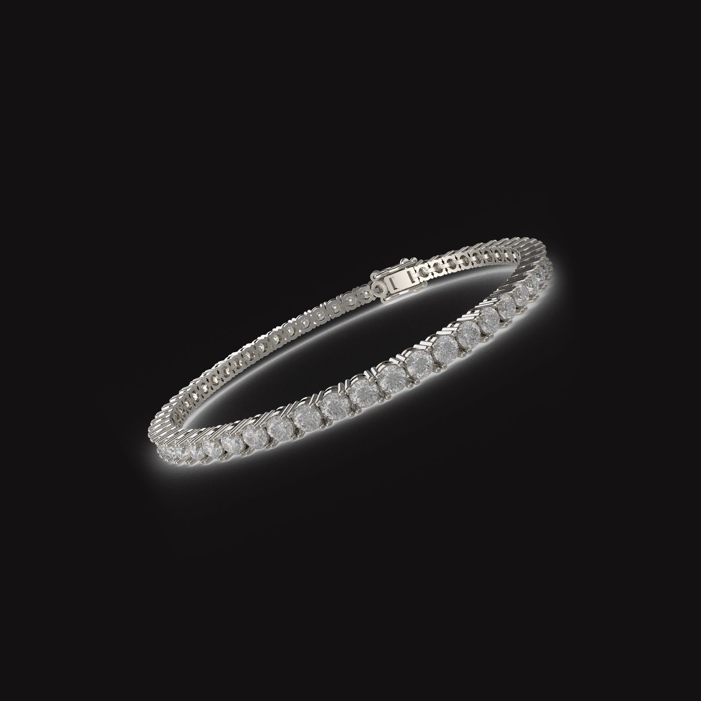 Ophelia Eternity 4-10ct 14K Gold Lab-grown diamond Tennis Bracelet, 4-Prong, D-VVS2/SI1 - Free Engraving
