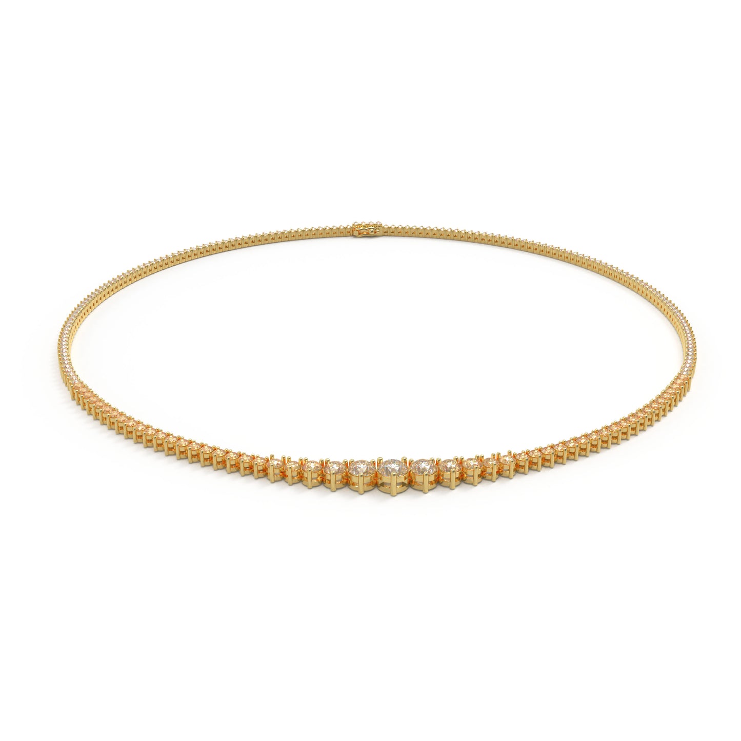 Lab-Grown Diamond Necklace, 8ct/10ct D-E Color VVS1-VVS2, 10K/14K Yellow Gold, 16 Inch Anniversary & Wedding Gift for Women