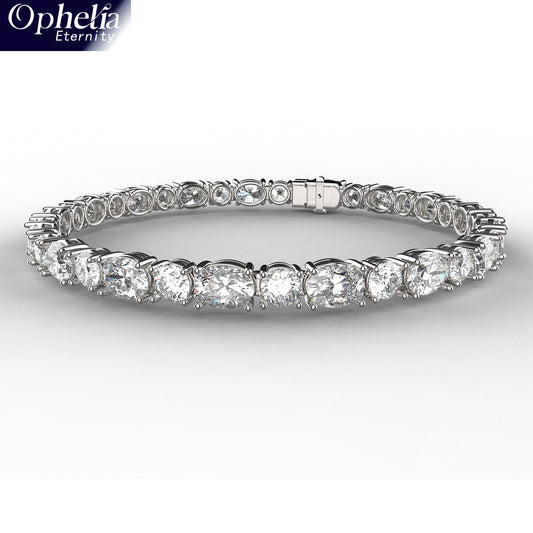 Ophelia Eternity 4-10ct 9K/14K18K  White Gold Lab-grown diamond Tennis Bracelet, 4-Prong, D-VS2/SI1 - Free