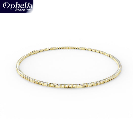 Classic Lab-Grown Diamond Tennis Necklace - Customize in 14K Gold or Platinum | Total Diamond Weight: 13.7-24ct